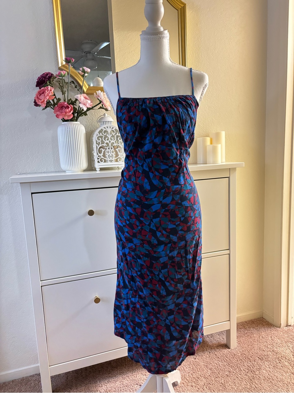 Melrose and Market XL Cotton Midi Dress | Adjustable Straps | Pockets
